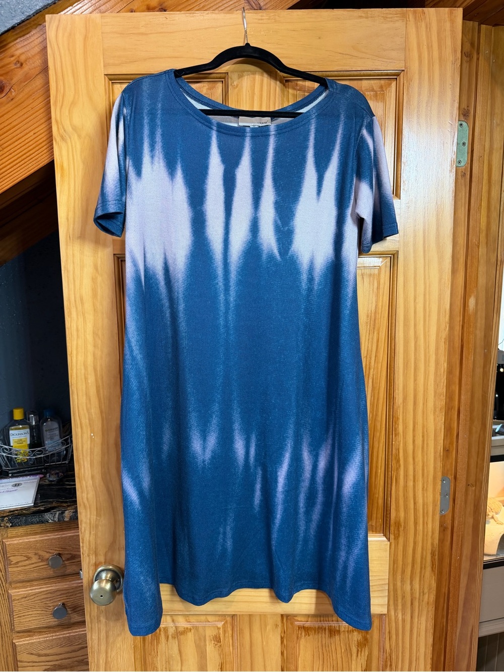 Luukse Blue Tie-Dye Shift Dress